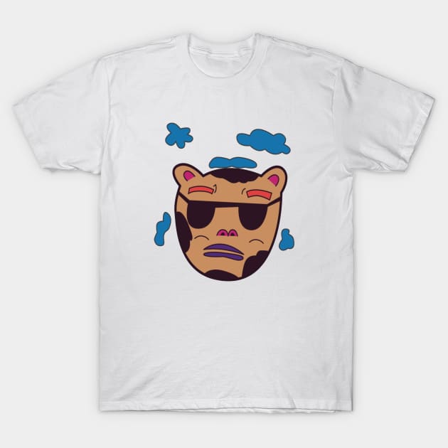 Milk and Honey Bear Blue Clouds T-Shirt by BBOONIE